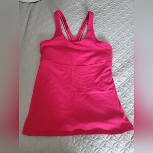 Lululemon Athletica Pink Fitted Backless Sleeveless Tank Top